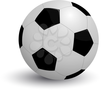 Illustration of a soccer ball against white background