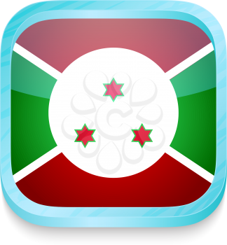 Smart phone button with Bururundi flag