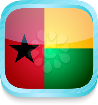 Smart phone button with Guineea Bissau flag
