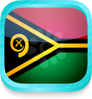 Smart phone button with Vanuatu flag