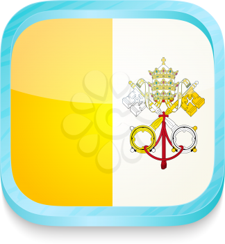 Smart phone button with Vatican flag