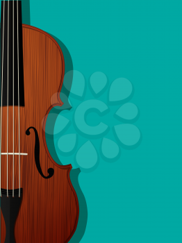 Abstract  music background with violin and copy space
