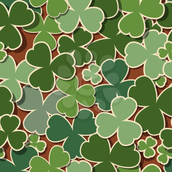 Green background for St. Patrick's Day, seamless pattern.
