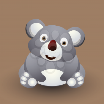 Cute cartoon baby koala bear
