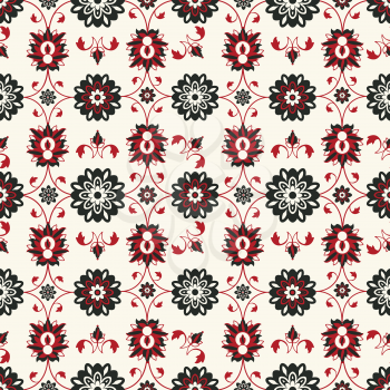 Seamless damask pattern design, abstract art