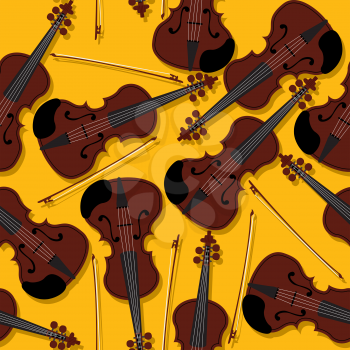 Violins and bow seamless pattern for your design