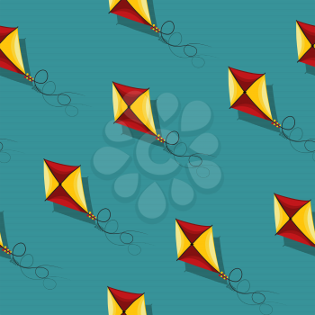 Seamless wallpaper kite seamless pattern design