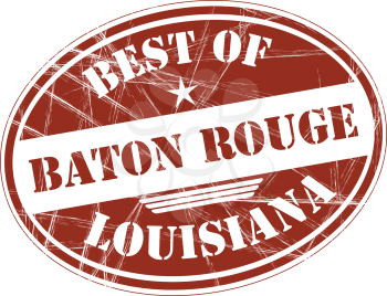 Best of  Baton Rouge grunge rubber stamp against white background