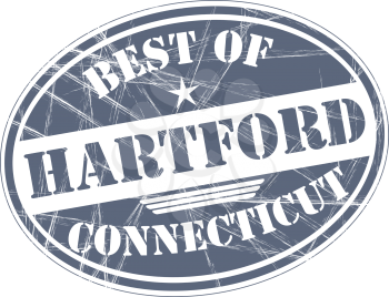 Best of Hartford grunge rubber stamp against white background