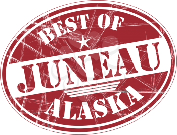 Best of Juneau grunge rubber stamp against white background