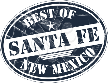 Best of Santa Fe grunge rubber stamp against white background