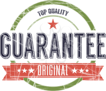 Vintage Stamp with grunge Guarantee sign