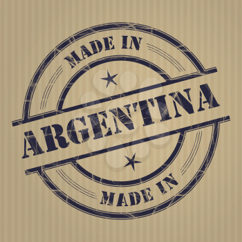 Made in Argentina grunge rubber stamp