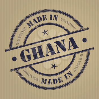 Made in Ghana grunge rubber stamp