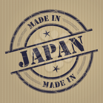 Made in Japan grunge rubber stamp