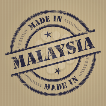 Made in Malaysia grunge rubber stamp