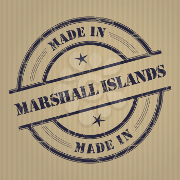 Made in Marshall Islands grunge rubber stamp