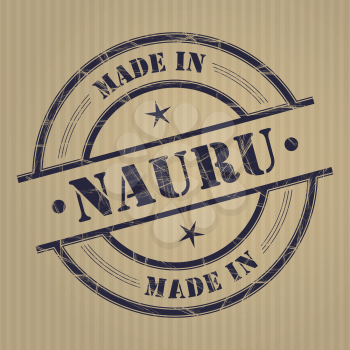 Made in Nauru grunge rubber stamp