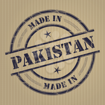 Made in Pakistan grunge rubber stamp