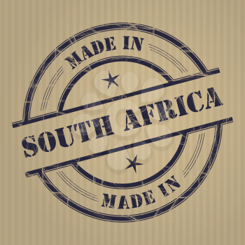 Made in South Africa grunge rubber stamp