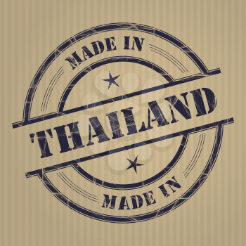Made in Thailand grunge rubber stamp