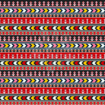 Traditional romanian embroidery seamless pattern design