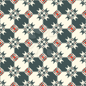 Seamless pattern design inspired by Romanian traditional embroidery
