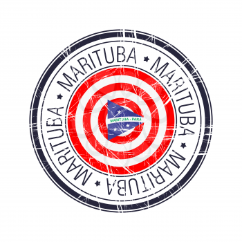 City of Marituba, Brazil postal rubber stamp, vector object over white background