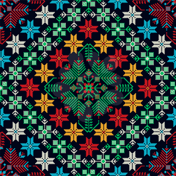 Romanian vector pattern inspired from traditional embroidery