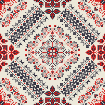 Romanian vector pattern inspired from traditional embroidery