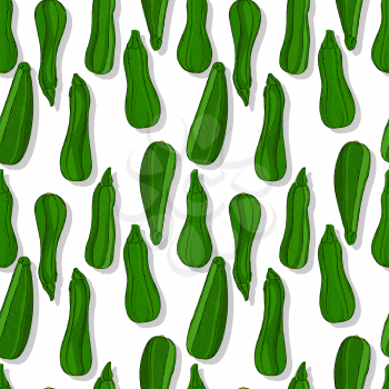 Zucchini roots repeating pattern, editable vector template