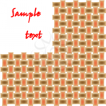 Royalty Free Clipart Image of a Basket Texture With Space for Text