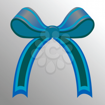 Royalty Free Clipart Image of a Blue Ribbon