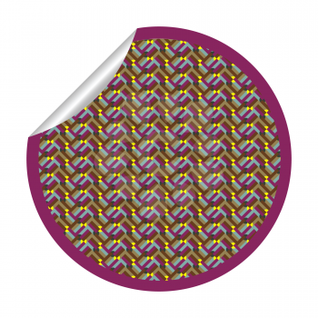 Royalty Free Clipart Image of a Weave Sticker