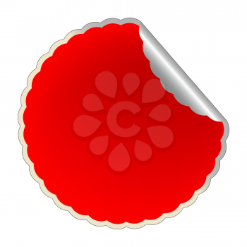 Royalty Free Clipart Image of a Red Sticker