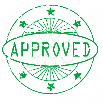 Royalty Free Clipart Image of an Approved Stamp