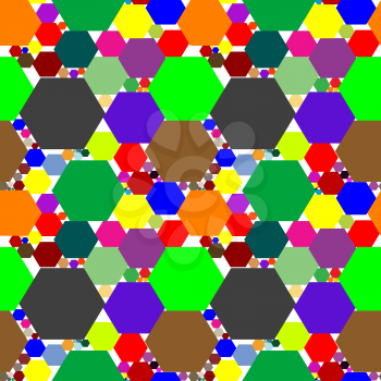 Royalty Free Clipart Image of a Hexagon Pattern