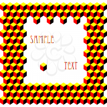 Royalty Free Clipart Image of a Block Pattern With Space for Text