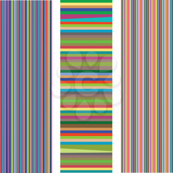 Royalty Free Clipart Image of Three Different Stripe Patterns