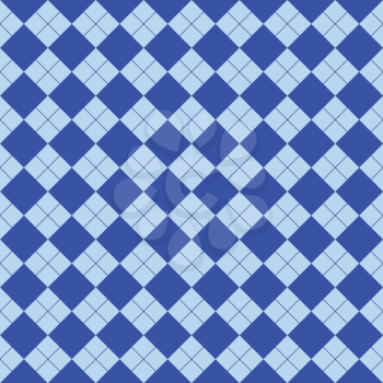 Royalty Free Clipart Image of a Blue Checkered Background