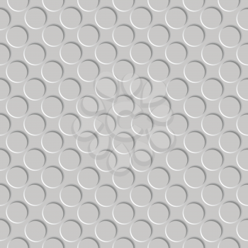 metallic shadowed circle pattern, abstract seamless texture; vector art illustration