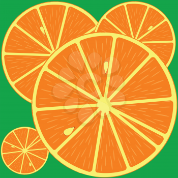orange background, abstract vector art illustration