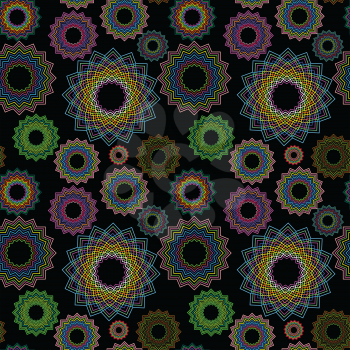 seamless geometric pattern extended, abstract texture; vector art illustration