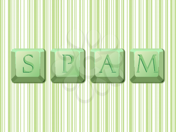 spam bar codes, abstract concept; vector art illustration