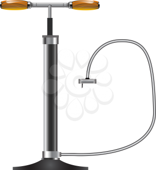 manual air pump against white background, abstract vector art illustration
