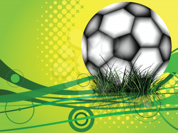 soccer ball background, abstract vector art illustration; image contains transparency and gradient mesh