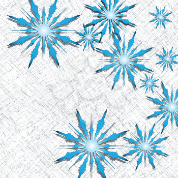 snowflakes design, abstract vector art illustration; image contains transparency
