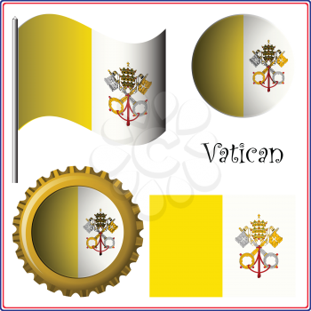 vatican graphic set against white background, vector art illustration; image contains transparency