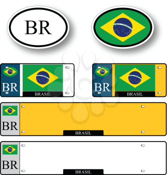 brasil auto set against white background, abstract vector art illustration, image contains transparency