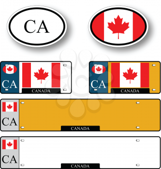 canada auto set against white background, abstract vector art illustration, image contains transparency